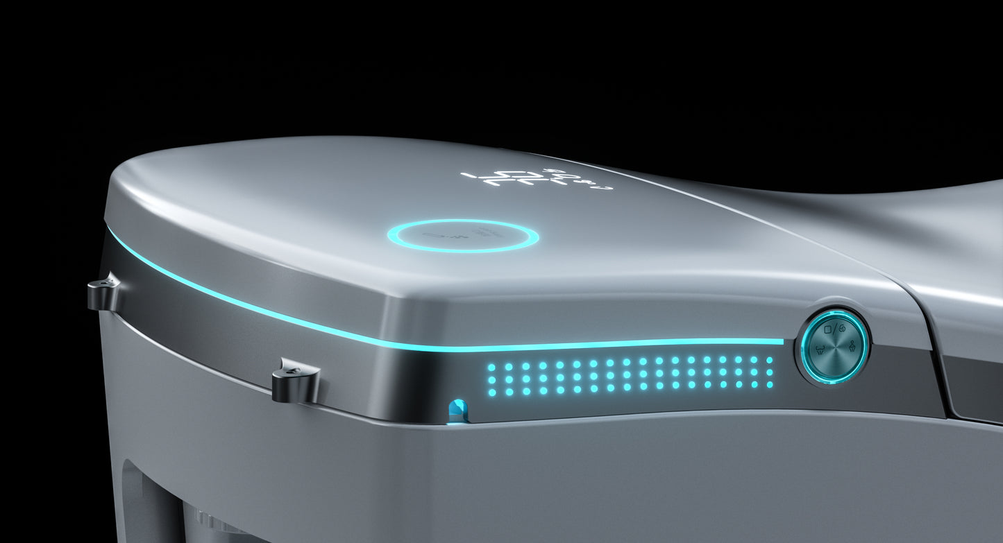 Smart toilet with soft ambient lighting and nightlight function